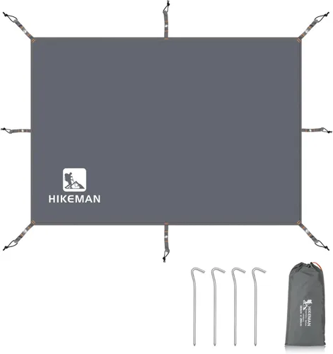 Miniatura 9 de Hikeman Huella de la tienda de campaña: lona impermeable para campamento, resistente para guardar el suelo, alfombrilla ultraligera para senderismo