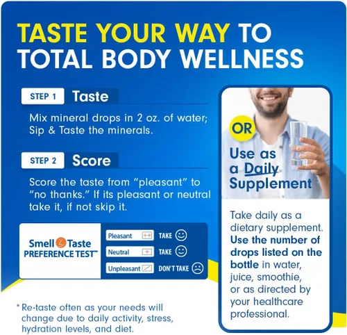 Miniatura 7 de Suplemento mineral iónico líquido de zinc Taste N' Score 100% puro; 18 mg; 118 porciones