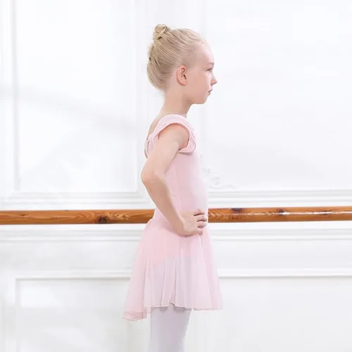 Miniatura 5 de DIPUG Leotardos de ballet para niñas, combo de leotardo de baile extraíble para niñas pequeñas