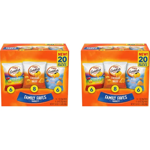 Miniatura 14 de Goldfish Galletas de Queso Cheddar, Galletas de Snack Horneadas, Paquetes de Snack de 1 onza para Llevar, Caja de 20