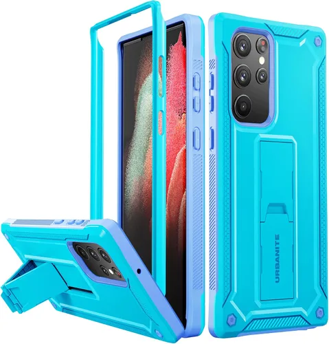 Miniatura 22 de URBANITE Funda para Samsung Galaxy S22 Ultra 5G, grado militar, resistente, a prueba de golpes, con función atril para Galaxy S22 Ultra 6.8 pulgadas