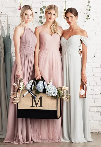 Miniatura 69 de Initial Canvas Tote Bag Birthdays Gift for Women Mom Teacher Friend Bridesmaid,Custom for Wedding Beach Holidays