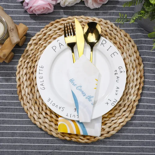 Miniatura 3 de Fulmoon 100 servilletas de decoración de baby shower con texto en inglés «Here Comes the Son» (Here Comes the Son), servilletas desechables