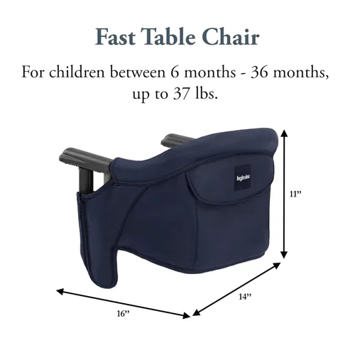 Miniatura 32 de Inglesina Silla de Mesa Rápida, Negro - Silla Alta Portátil para Bebés - para Bebés y Niños Pequeños hasta 37 libras - Diseño Plegable - Se Adapta a