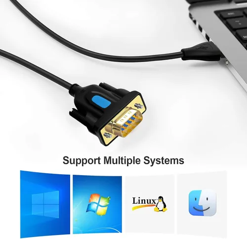 Miniatura 7 de DTECH Adaptador USB a serie DB9 RS232 Cable Prolífico Chip PL2303 DB-9 Cable macho de 3 pies compatible con Windows 11 10 8 7 Mac Linux
