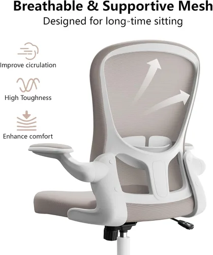 Miniatura 4 de Silla de oficina ergonómica, cómoda silla giratoria para oficina en casa, silla de escritorio de malla transpirable, silla de computadora de apoyo