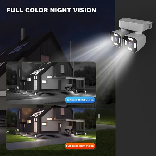 Miniatura 4 de Cámaras Dual Lens para Exteriores 2.5K/5MP Cámaras para Casa con Cable Enchufables Cámara WiFi Inalámbrica con Audio y Video, PTZ, Seguimiento