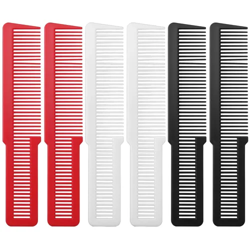 Juego de 6 peines de corte de pelo para mujer, juego de peines de peluquería profesionales multiusos, peine de pelo para estilista, estilista, Rojo