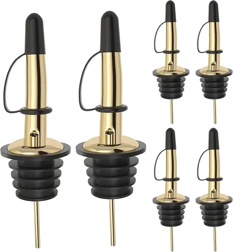 Pafusen Paquete de 6 vertedores de botellas de licor, boquilla para verter licor para botellas de licor, boquilla dispensadora de aceite de oliva de