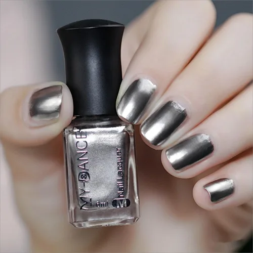 Miniatura 7 de Esmalte de Uñas Dorado Champán con Efecto Espejo Metálico, Laca de Uñas Brillante de Secado Rápido y Larga Duración, Cromo para Manicura DIY