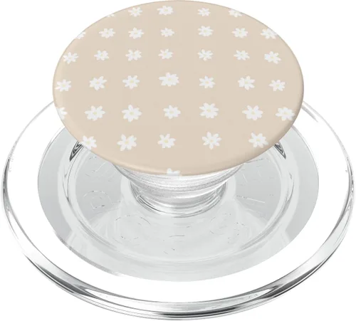 Miniatura 8 de Boho Neutral Beige Verano Margaritas PopSockets PopGrip intercambiable