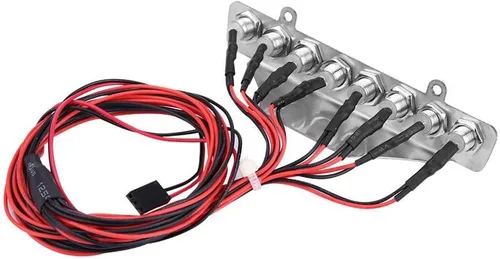 Miniatura 5 de Barra de luz LED para automóvil a control remoto, 8 LED blanco brillante y rojo para mayor visibilidad nocturna RC camión barra de luz con luz