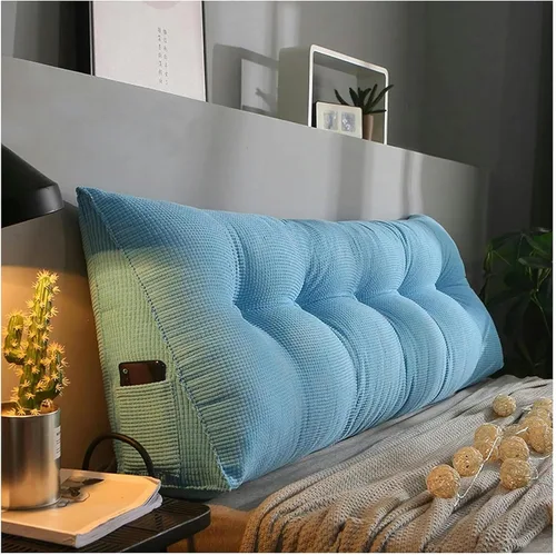 Miniatura 13 de Triangular Headboard Pillow Bed Wedge Pillow Large Reading Pillow Comfortable Lumbar Bed Pillow Reading Backrest Cushion with Removable Washable