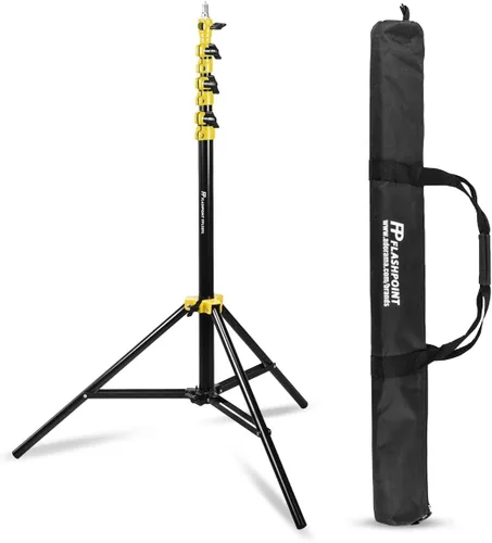 Flashpoint Soporte de luz profesional acolchado con código de color para fotografía, este trípode portátil para fotografía es ligero y duradero (V2)