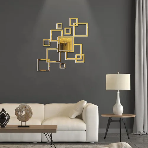 Miniatura 3 de Reloj de pared 3D DIY para decoración de sala de estar, moderno, silencioso, sin tictac, gran creatividad, sin marco, relojes de pared acrílicos