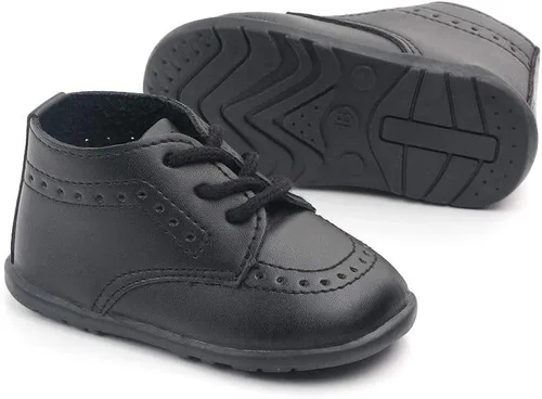 Miniatura 4 de Meckior Mocasines clásicos de piel sintética para niños y niñas zapatos de vestir Oxford para niños y niñas zapatos de vestir planos para caminar