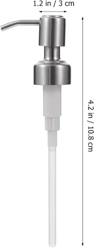 Miniatura 2 de Dispensador de jabón de mano con rociador, dispensador de jabón, tapa de bomba de botella, tapa de bomba de acero inoxidable, reemplazo de plata