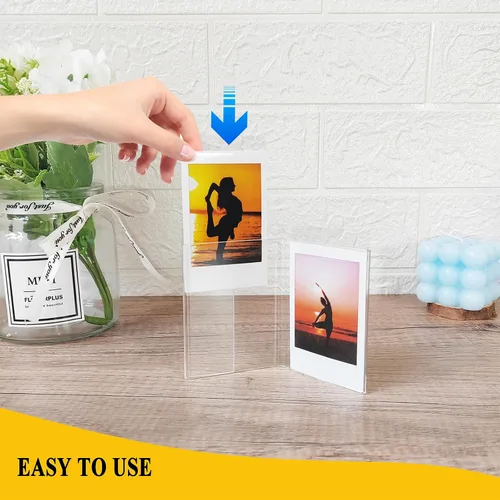 Miniatura 3 de Paquete de 5 mini marcos de fotos acrílicos verticales para Polaroid Fujifilm Instax Mini 7s 8 9 11 12 25 50s 70 90/Polaroid Z2300/NONS SL42 Cámara