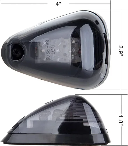 Miniatura 7 de 5 piezas de lentes ahumadas con luces marcadoras LED blancas para techo de cabina, repuesto de lámpara superior de luz de marcha compatible con Ford