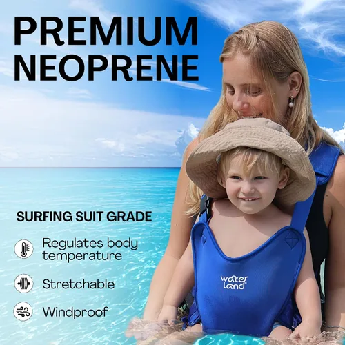 Miniatura 3 de WaterLand Portabebés – Portabebés innovador que puedes utilizar tanto en agua como en tierra – Portabebés de pecho impermeable con correas Verde