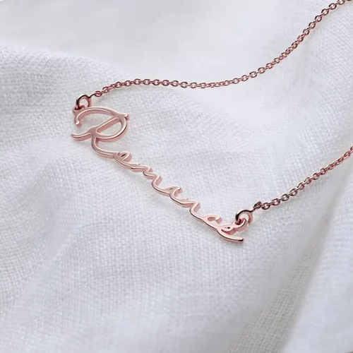 Miniatura 6 de Collar con 2 nombres en capas personalizable, collar estilo gargantilla de doble cadena chapado en oro de 18 quilates con placa de nombre, collar