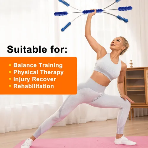 Miniatura 4 de Barra de Ejercicio de Fitness, Barra de Fitness Elástica, Barra de Entrenamiento de Alta Frecuencia de Vibración para Quemar Grasa en Yoga, Pilates