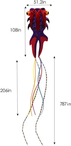 Miniatura 3 de Kizh Kite Giant 3D Dolphin - Cometa de parafoil suave sin marco para niños y adultos, cometa fácil de volar para playa, parque, jardín, parque