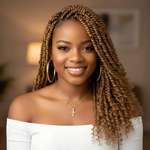 Miniatura 31 de Fulcrum Cabello Passion Twist de 6 pulgadas, 8 paquetes de cabello de ganchillo Passion Twist para mujeres negras, cabello pretrenzado de ganchillo