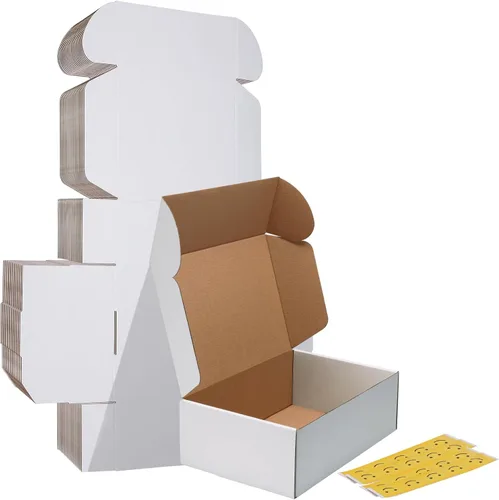 Miniatura 13 de HORLIMER Paquete de 40 cajas de envío de 5 x 5 x 5, caja de cartón corrugado blanco para correo, embalaje, pequeñas empresas