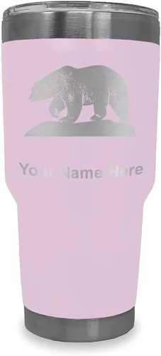 Miniatura 18 de LaserGram Vaso aislado al vacío de 20 onzas, oso polar, grabado personalizado incluido (negro)