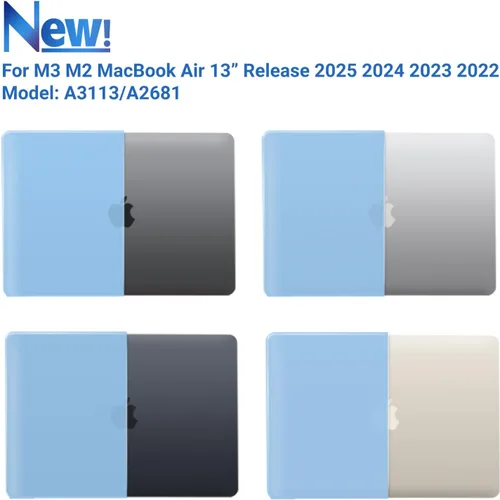 Miniatura 4 de IBENZER Compatible con estuche para MacBook Air de 13 pulgadas 2025 2024 2023 2022 M4 A3240 M3 A3113 M2 A2681, estuche rígido y funda con protector