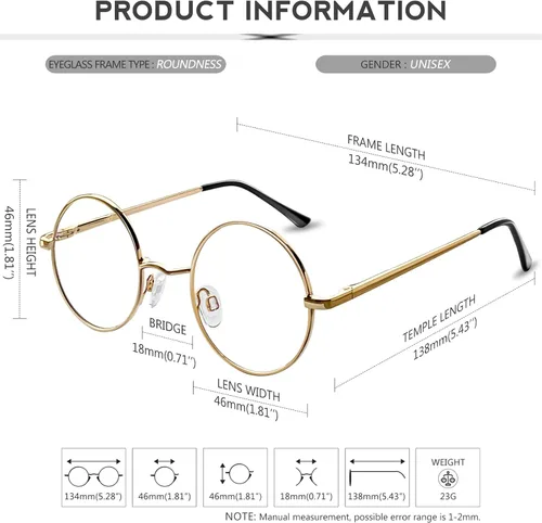 Miniatura 73 de KANASTAL Gafas de sol redondas polarizadas para mujeres y hombres, estilo hippie con protección UV400