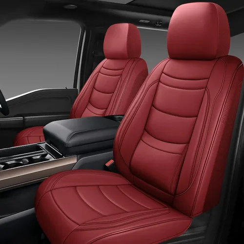 Miniatura 15 de NS YOLO Juego completo de fundas de cuero para asientos de automóvil, ajuste universal para la mayoría de los automóviles, SUV y sedanes, cojines