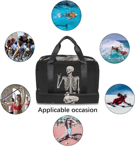 Miniatura 7 de Bolsa de gimnasio deportiva de girasol amarillo con compartimento para zapatos, bolsa de viaje floral con flores para hombres, mujeres, niños