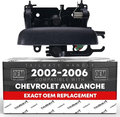 Miniatura 7 de T1A Conjunto de manija para portón trasero, metal mejorado, compatible con Chevrolet Avalanche 1500 2002-2006, Avalanche 2500 02-06, negro