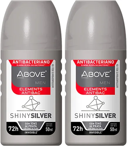 Miniatura 10 de ABOVE Roll-On Elements, plateado brillante, 1.7 onzas, desodorante de bolas para hombres, protección de 72 horas, fragancia sensual, tacto seco, sin