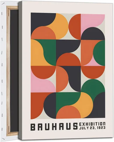 Miniatura 16 de Haruhiart Bauhaus - Póster de la exposición 1923, colorido arte de pared moderno de mediados de siglo, arte geométrico, imagen colorida moderna