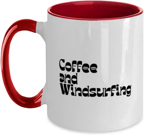 Windsurf Windsurf Windsurfer 70s 1970s Retro Taza, Regalos, Decoración de la Oficina en el Hogar, Taza de Café, Idea única de mordaza, Él Ella