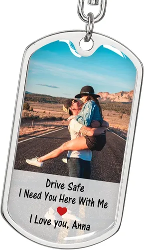 Llavero para parejas personalizado con llavero de fotos llavero personalizado para pareja regalo para él regalos para novio regalos para marido