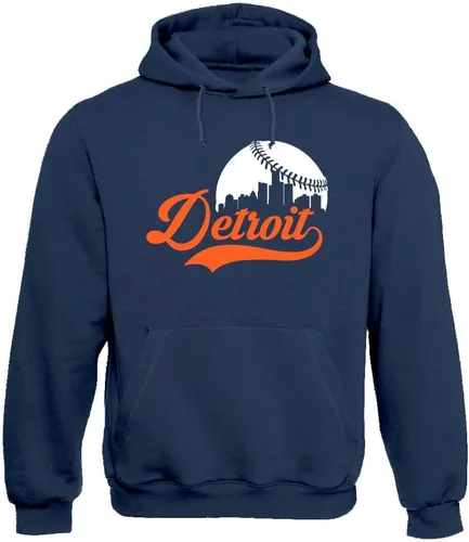 Miniatura 38 de Xtreme Apparrel Cityscape Skyline - Sudadera con capucha para hombre para fanáticos del béisbol