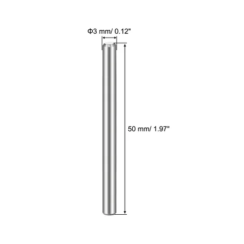 Miniatura 3 de uxcell 3 pasadores de 1.969 in (aproximadamente 1/8 pulgadas) de acero inoxidable 304 para litera de madera, pasadores de estante, estantes