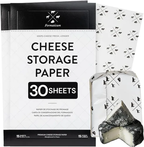 Miniatura 11 de Formaticum - Paquete de 30 bolsas de almacenamiento de queso - Bolsas de papel encerado de 6.25 x 11 pulgadas para mantener el queso o embutidos
