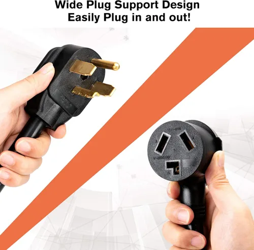 Miniatura 5 de WELLUCK 1.5FT Adaptador para secadora de 3 puntas a 4 puntas, adaptador de enchufe de secadora de 3 a 4 puntas, adaptador de toma de secadora de 4
