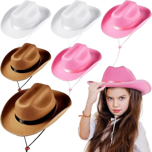 Miniatura 11 de Hercicy Sombreros de vaquero para niños pequeños, sombrero de vaquera para niños y niñas, accesorios de disfraz de bebé, suministros de fiesta