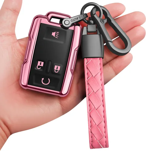 Miniatura 21 de Funda para llavero Chevrolet con llavero de protección completa suave compatible con Colorado Silverado Suburban Tahoe GMC Canyon Sierra 1500 2500