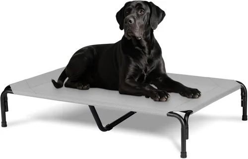 Miniatura 7 de Cama Elevada para Perros para Exteriores, Catre Elevado XL para Perros con Malla Lavable, Cuna Refrescante para Mascotas a Prueba de Mordidas