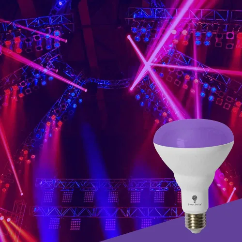 Miniatura 6 de BR30 - Paquete de 2 bombillas LED negras, 13 W (equivalente a 100 W) BR30 E26 para brillar en la oscuridad, nivel 385-400 nm, bombilla negra