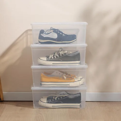 Miniatura 8 de novelinks Caja de almacenamiento transparente de 6 cuartos de galón, apilable, de plástico, con tapas, caja de plástico para clasificar, paquete