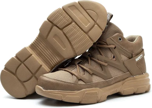 Miniatura 7 de Zapatos de punta de acero para hombres y mujeres, zapatos de trabajo indestructibles, ligeros, cómodos, de seguridad, antideslizantes, zapatos