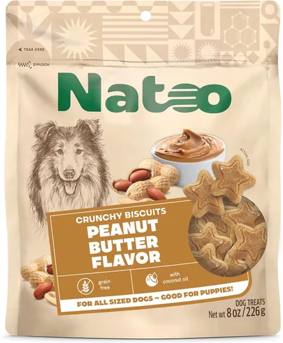 Miniatura 11 de NATOO Golosinas saludables para perros grandes, galletas crujientes sabor coco y mango, golosinas naturales para perros, ricas en Omega 6